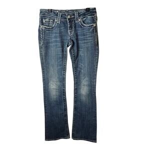 Miss Me Womens Bootcut Jeans Size 25 Cowgirl Style Medium Wash JE5152BL Low Rise